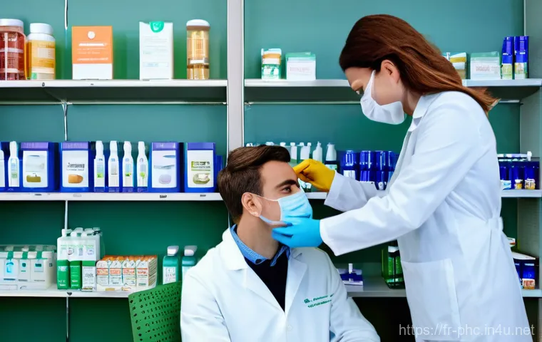 보건소에서의 독감 검사 - **Cold vs. Flu: A Dual Perspective**
    A split image contrasting a mild cold and a severe flu. On ...