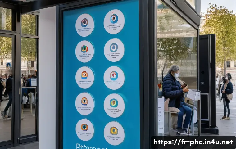 보건소 독감 예방접종 가격 비교 - A modern French vaccination center located in a bright urban neighborhood in Paris, featuring a welc...